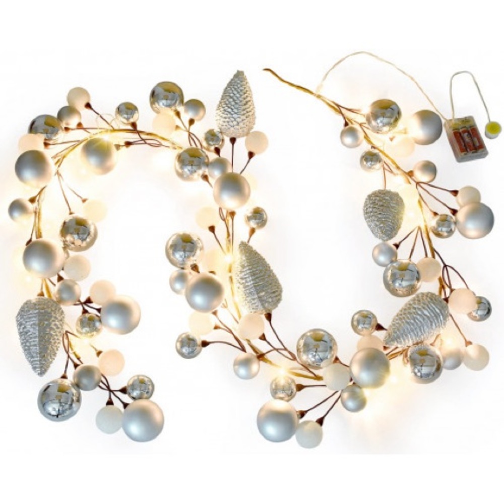 Christmas Garland with Lights, Battery-Operated Christmas Decorations, 6FT New